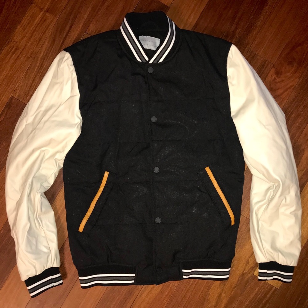 ZARA MEN VARSITY BOMBER JACKET - Size M